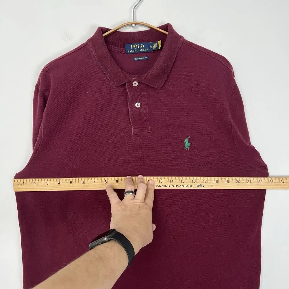 Polo Ralph Lauren Custom Slim Fit Collared Casual Polo Shirt Mens Size‎ XL Golf